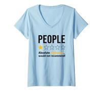 Donna People One Star Absolute Nightmare Would Not Recommend Maglietta con Collo a V