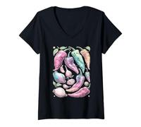 Donna Peperoni piccanti Summer Dreamy Art Pastel Estetica y2k Anni 2000 Maglietta con Collo a V