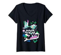 Donna Peppa Pig Around The World Family Trip Vacation Route Maglietta con Collo a V