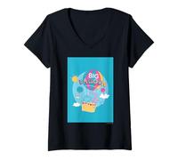 Donna Peppa Pig Balloon Maglietta con Collo a V