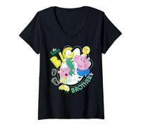 Donna Peppa Pig Best Big Brother Maglietta con Collo a V
