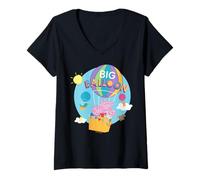 Donna Peppa Pig Big Balloon Maglietta con Collo a V