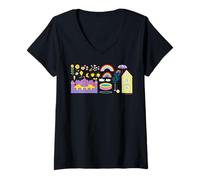 Donna Peppa Pig Castle Maglietta con Collo a V