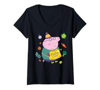 Donna Peppa Pig Daddy Pig Super Chef Maglietta con Collo a V