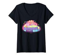 Donna Peppa Pig Good Night Maglietta con Collo a V