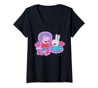 Donna Peppa Pig Lets Skip Maglietta con Collo a V