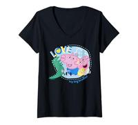 Donna Peppa Pig Love My Big Brother Maglietta con Collo a V