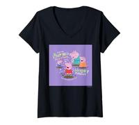 Donna Peppa Pig Muddy Maglietta con Collo a V
