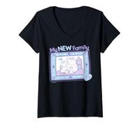 Donna Peppa Pig New Family Maglietta con Collo a V