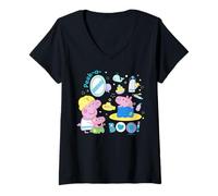 Donna Peppa Pig Peekaboo Play Time Maglietta con Collo a V