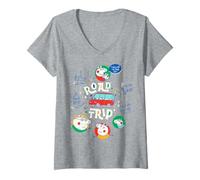 Donna Peppa Pig Road Trip I Spy with My Little Eye S Is for Ship Maglietta con Collo a V