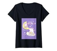 Donna Peppa Pig Sweet Dreams Maglietta con Collo a V
