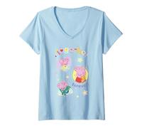 Donna Peppa Pig Together Forever Maglietta con Collo a V