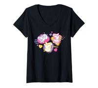 Donna Peppa Pig Triple Maglietta con Collo a V
