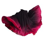 Donna per Danza e Spettacoli Gonna Morbida ed Elastica Fluida e Reversibile Gonna Maxi Lunghezza Svasata e a Ruota Flamenco Fluida e con Laccetti Regolabili in Vita da Ballo 5 L