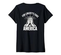 Donna Per l'amor della libertà WTF America ha deluso Miss Liberty Maglietta con Collo a V