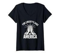 Donna Per l'amor della libertà WTF America ha deluso Miss Liberty Maglietta con Collo a V