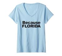 Donna perché Florida Maglietta con Collo a V