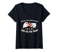Donna perché Non Posso Semplicemente Andare a Lavorare a Maglia o Scherzetto Maglietta con Collo a V