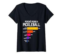 Donna Perchè perdo a Pickleball Scuse divertenti Pickleballer Maglietta con Collo a V