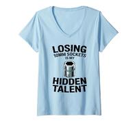 Donna Perdere Prese 10MM è Il Mio talento Nascosto Meccanico Auto Ragazzo Maglietta con Collo a V