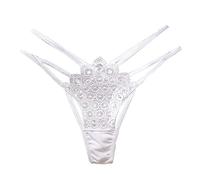 Donna Perizoma Bikini in Pizzo Mutandine Perizoma Perizoma Elasticizzato Perizoma da Donna Mutande Cotone Bianco Bassa