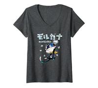 Donna Persona 5 Morgana with Kanji And Diamonds Rpg Video Game Maglietta con Collo a V