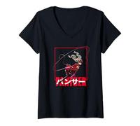 Donna Persona 5 Panther Ann with Kanji Rpg Video Game Maglietta con Collo a V