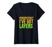 Donna Perspective I've Got Layers Maglietta con Collo a V