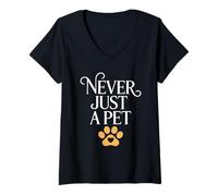 Donna Pet Memorial Rainbow Bridge, omaggio alla perdita di un cane Maglietta con Collo a V