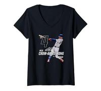 Donna Pete Crow-Armstrong MLBPA Dynamic Pose Chicago Baseball Maglietta con Collo a V