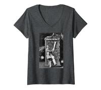 Donna Peter Davison Doctor Who Cricket Tardis 1981 Maglietta con Collo a V