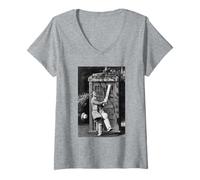 Donna Peter Davison Doctor Who Cricket Tardis 1981 Maglietta con Collo a V