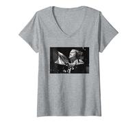 Donna Phil Collins Batteria per Eric Clapton Birmingham NEC 1986 Maglietta con Collo a V