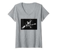 Donna Phil Lynott Che Balla al Chiaro di Luna Thin Lizzy Reading 1977 Maglietta con Collo a V