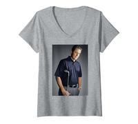 Donna Phil Mickelson PGA PRO Golfer Liv Golf League Michael Grecco Maglietta con Collo a V