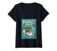 Donna Phuket Thailandia Maglietta con Collo a V