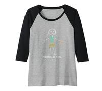Donna Piccolo Giocatore di Piccole Ragazze delle Donne Divertenti Maglia con Maniche Raglan