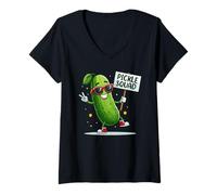 Donna Pickle Lover Women Men Kids - Funny Pickle Squad Maglietta con Collo a V