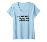 Donna Pickleball: per Chi Fa schifo al Tennis Maglietta con Collo a V