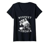 Donna Pigeons Respect The Locals Simple Native Pride Nature Lover Maglietta con Collo a V