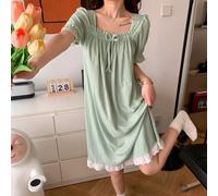 Donna Pigiama Camicia da Notte Abito Chemise Manica Corta Principessa