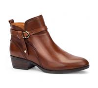 Donna Pikolinos Daroca Cuero Marrone Caviglia Babuccia Zip Tacco Medio Comfrot