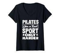 Donna Pilates come un vero sport solo più difficile Maglietta con Collo a V