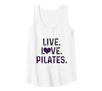 Donna Pilates Live Love Divertente Yoga Pilates Istruttore Sport Canotta