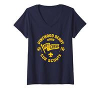 Donna Pinewood Derby Pit Crew 2026 Cub Scouts Retro Scouting Maglietta con Collo a V