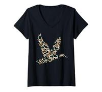 Donna Pink Camo Duck Caccia Old School Camouflage Cacciatori Maglietta con Collo a V