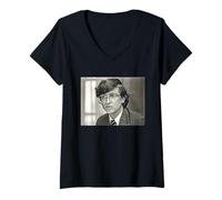 Donna Pioniere del Moderno Informatica Bill Gates 1987 di Dick Barnatt Maglietta con Collo a V