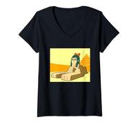 Donna Pipimi Sphinx Pop Team Epic Maglietta con Collo a V