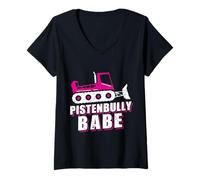 Donna Pistenbully Babe Apres Pista da Sci Maglietta con Collo a V
